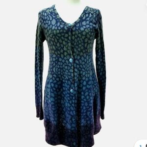 Anthropologie Moth ombré leopard spotted Cardigan